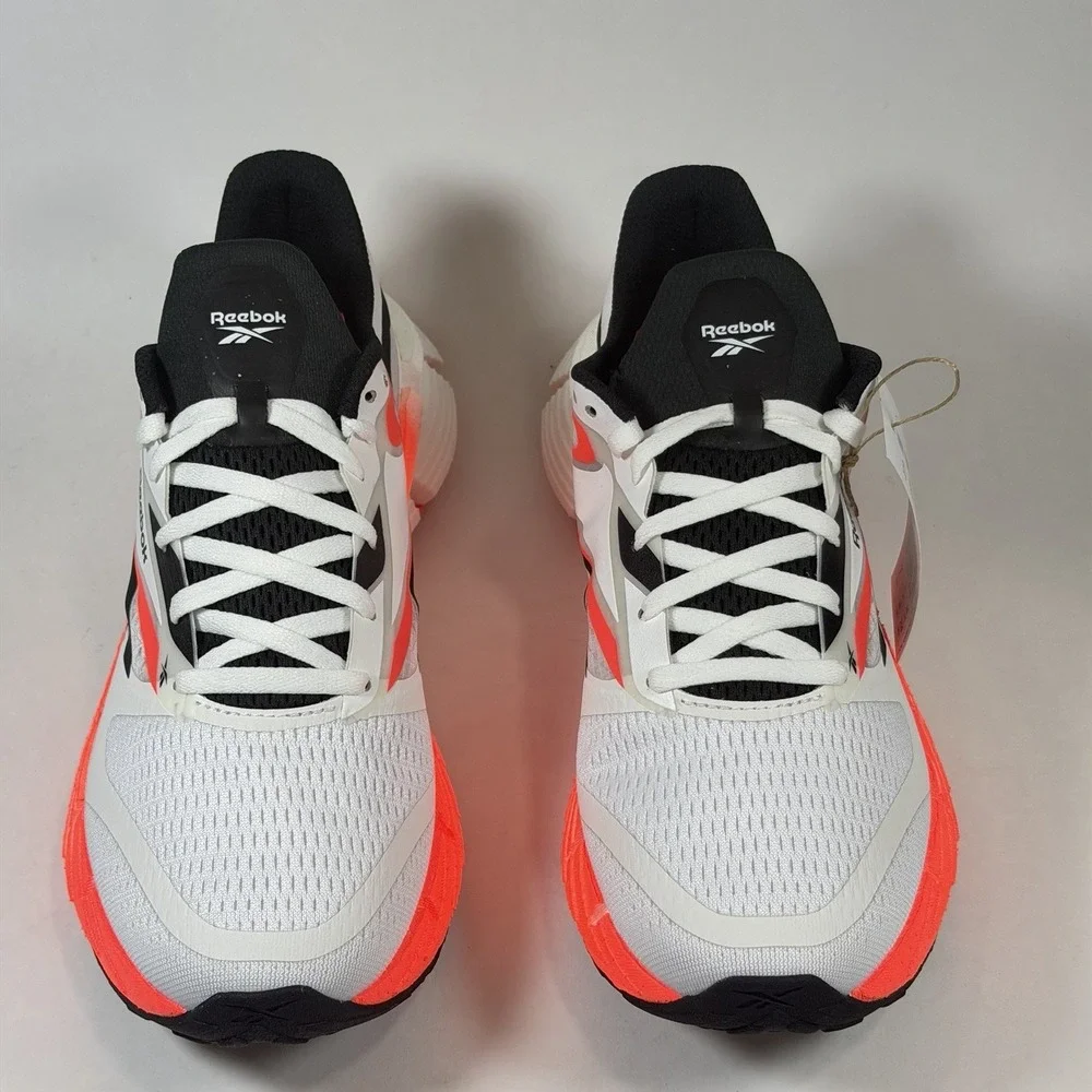 Reebok‎ Size-7 Mens Floatzig 1 Running Shoes White Black Orange Flare